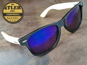 Holz Sonnenbrille "Blue Edition"