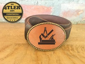 Gürtelschnalle mit  Tischler/ Schreiner Logo